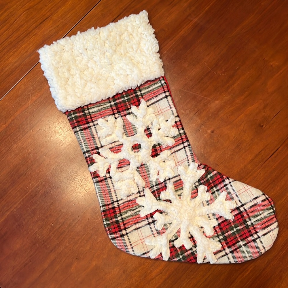 Flannel ❄️ snow furry stocking